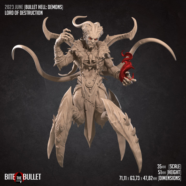 Lord Of Destruction (Large) - Tabletop Figure for Dungeons & Dragons, DnD, Pathfinder RPGs, TTRPG