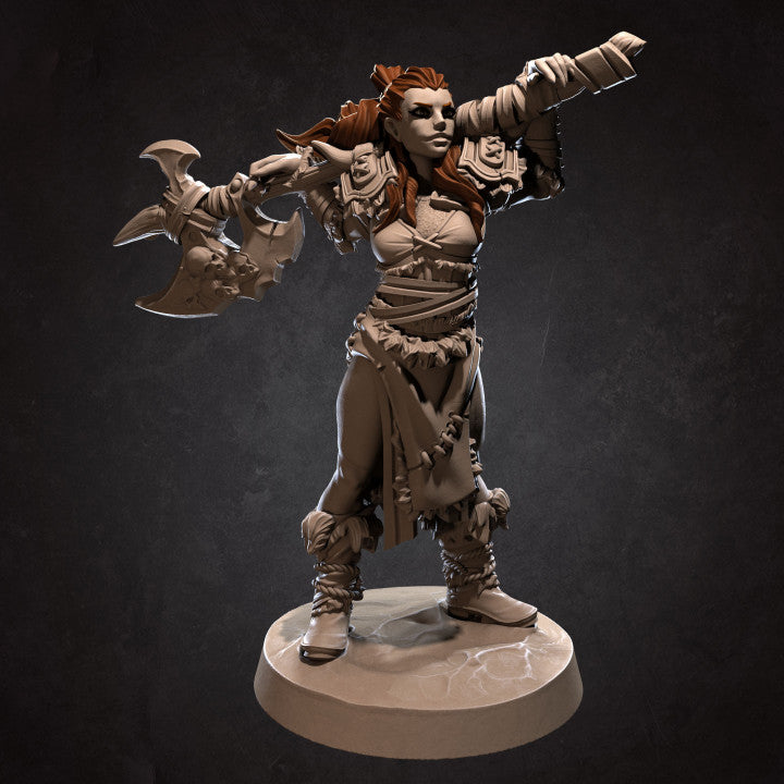 Irya, The Barbarian (Medium) - Tabletop Figure for Dungeons & Dragons, DnD, Pathfinder RPGs, TTRPG
