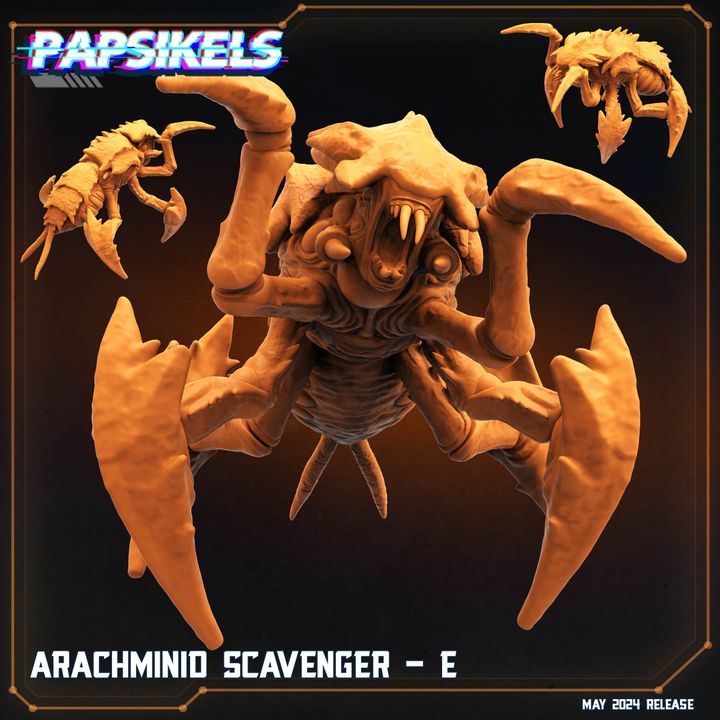 Arachminid Scavenger - E (Medium) - Tabletop Figure for Dungeons & Dragons, DnD, Pathfinder RPGs, TTRPG