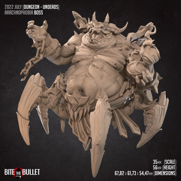 Arachnophobia Boss (Large) - Tabletop Figure for Dungeons & Dragons, DnD, Pathfinder RPGs, TTRPG