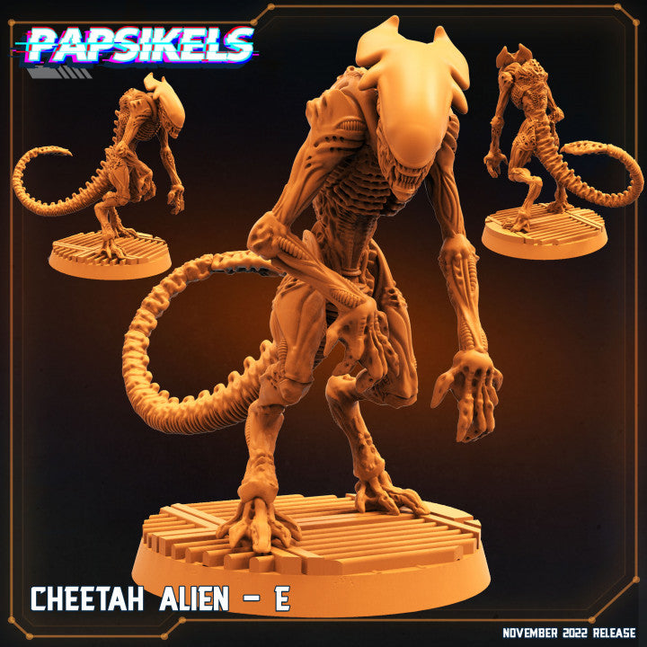Cheetah Alien - F (Medium) - Tabletop Figure for Dungeons & Dragons, DnD, Pathfinder RPGs, TTRPG