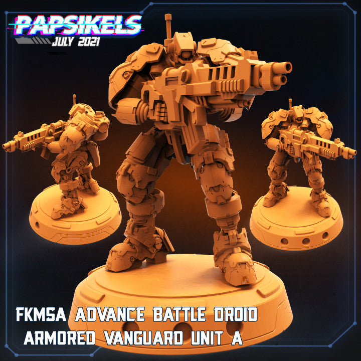 Fkmsa Advance Battle Droid Armored Vanguard Unit - A (Medium) - Tabletop Figure for Dungeons & Dragons, DnD, Pathfinder RPGs, TTRPG