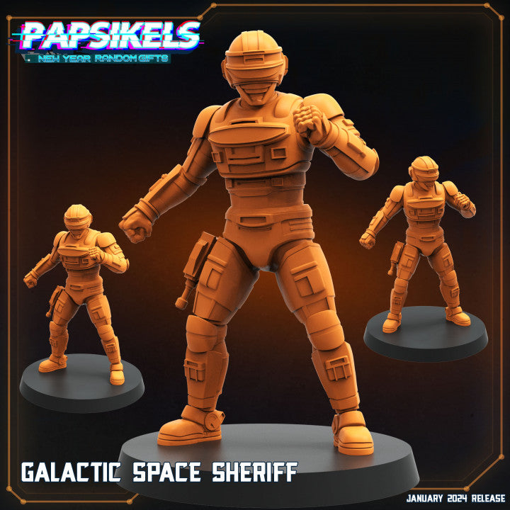 Galactic Space Sheriff (Medium) - Tabletop Figure for Dungeons & Dragons, DnD, Pathfinder RPGs, TTRPG