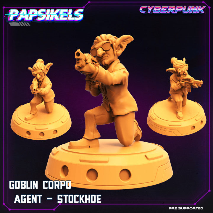 Goblin Corpo Agent - Stockhoe (Medium) - Tabletop Figure for Dungeons & Dragons, DnD, Pathfinder RPGs, TTRPG
