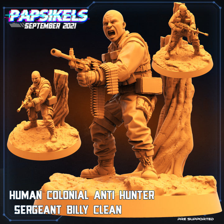 Human Colonial Anti Hunter Sergeant Billy Clean