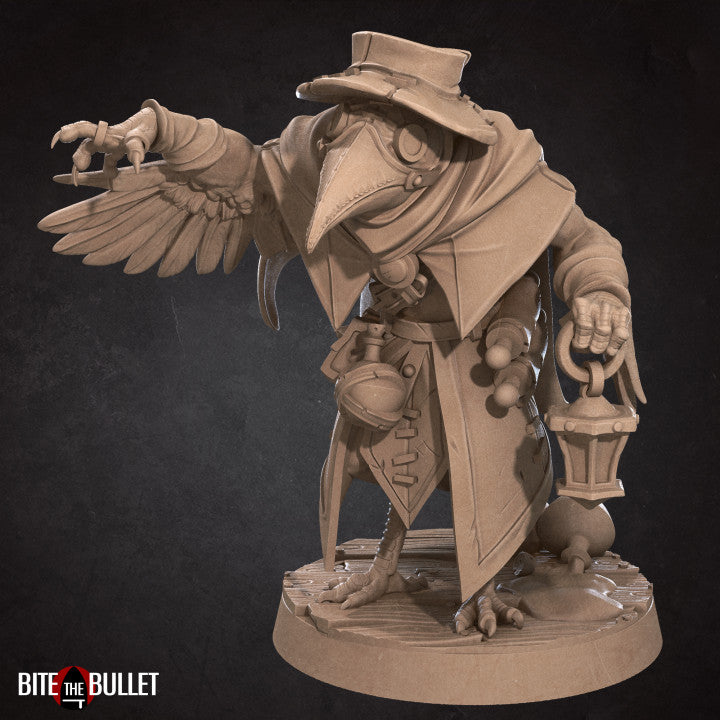Jen, The Kenku Alchemist (Plague Mask) (Medium) - Tabletop Figure for Dungeons & Dragons, DnD, Pathfinder RPGs, TTRPG
