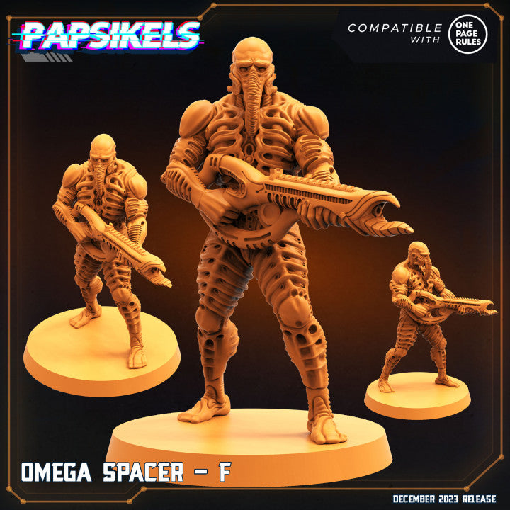 Omega Spacers - F (Medium) - Tabletop Figure for Dungeons & Dragons, DnD, Pathfinder RPGs, TTRPG