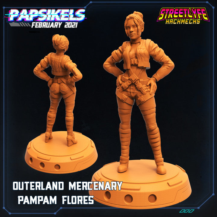 Outerland Pampam Mercenary Flores (Medium) - Tabletop Figure for Dungeons & Dragons, DnD, Pathfinder RPGs, TTRPG