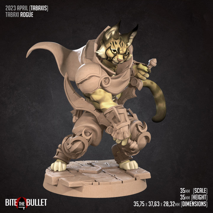 Tabaxi Rogue (Medium) - Tabletop Figure for Dungeons & Dragons, DnD, Pathfinder RPGs, TTRPG