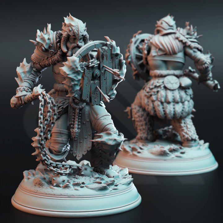 Snow Giant Ugadrin - Chain Whip (Huge) - Tabletop Figure for Dungeons & Dragons, DnD, Pathfinder RPGs, TTRPG