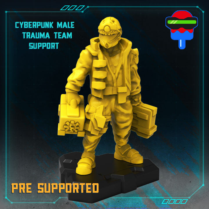 Cyberpunk Male Trauma Team Support