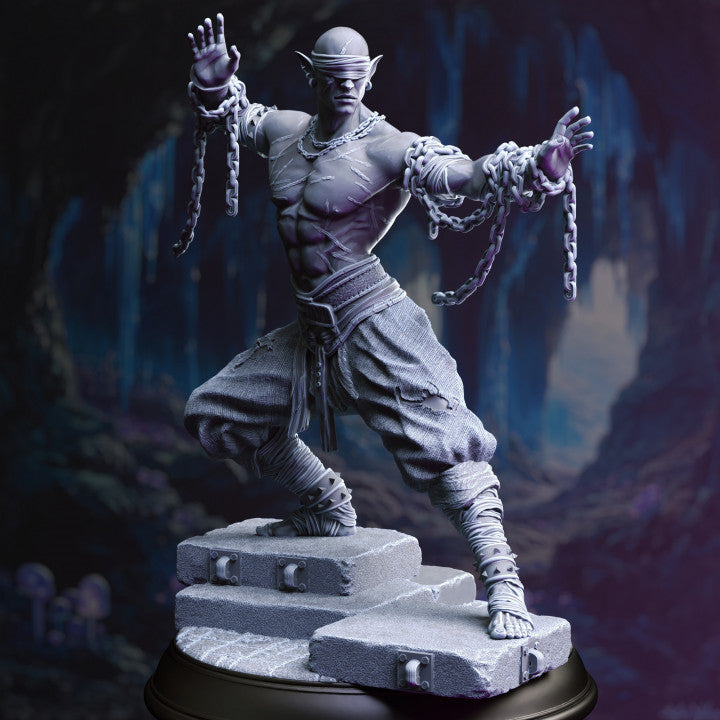 Drow Blind Monk - Uxas Vergos