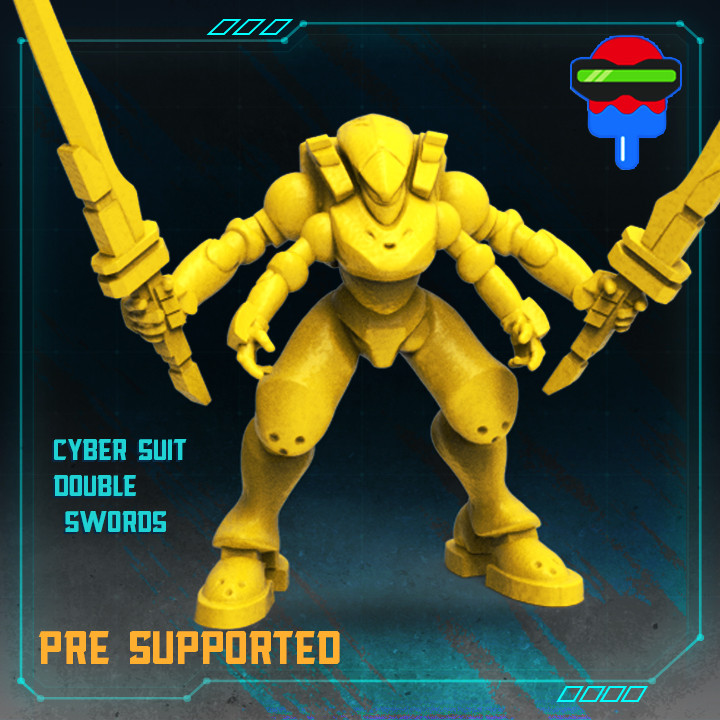 Cyberpunk Battle Double Swords