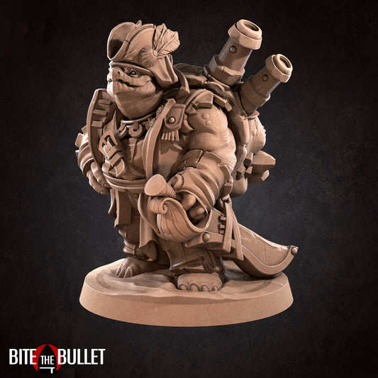 Tortle Pirate (Large) - Tabletop Figure for Dungeons & Dragons, DnD, Pathfinder RPGs, TTRPG