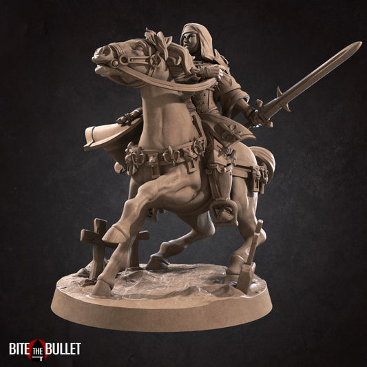 War Sister Light Cavalry (Large) - Tabletop Figure for Dungeons & Dragons, DnD, Pathfinder RPGs, TTRPG