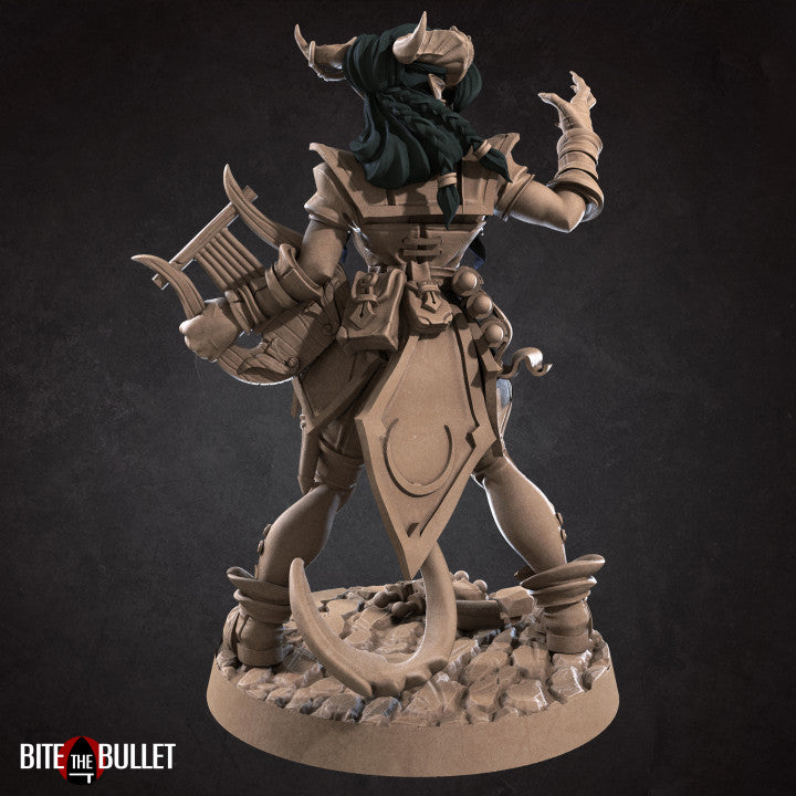 Tiefling Bard Lyre (Medium) - Tabletop Figure for Dungeons & Dragons, DnD, Pathfinder RPGs, TTRPG