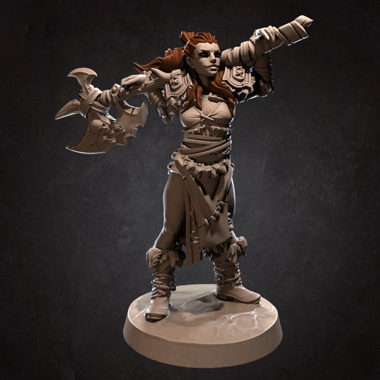 Irya, The Barbarian (Medium) - Tabletop Figure for Dungeons & Dragons, DnD, Pathfinder RPGs, TTRPG