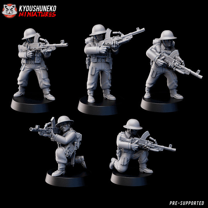 British MMG Infantry (5 Models)