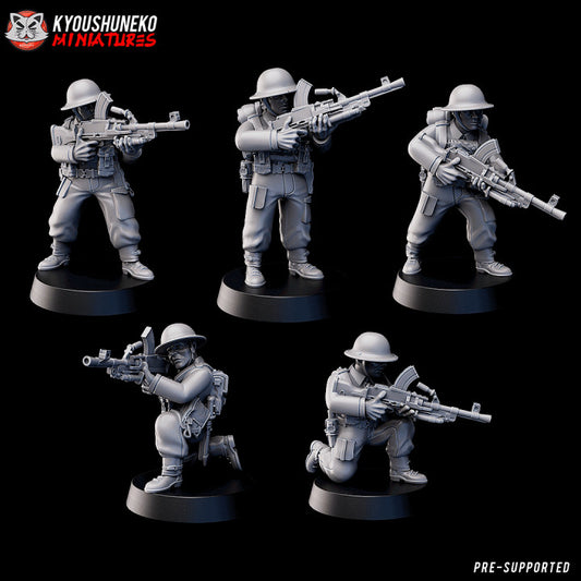 British MMG Infantry (5 Models)