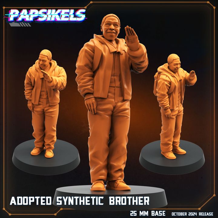Adopted Synthetic Brother (Medium)  - Tabletop Figure for Dungeons & Dragons, DnD, Pathfinder RPGs, TTRPG