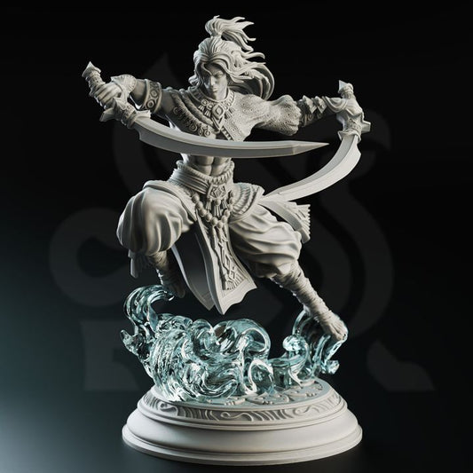 Air Genasi Sword Dancer Fighter - Hudin the Summer Breeze