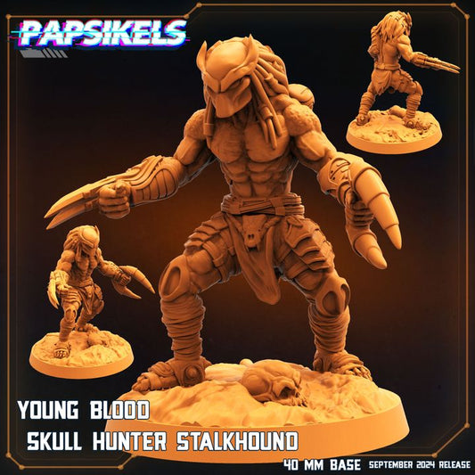 Young Blood Skull Hunter Stalkhound (Medium)  - Tabletop Figure for Dungeons & Dragons, DnD, Pathfinder RPGs, TTRPG