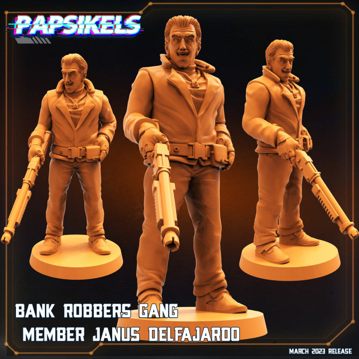 Bank Robbers Gang Member Janus Delfajardo (Medium)  - Tabletop Figure for Dungeons & Dragons, DnD, Pathfinder RPGs, TTRPG