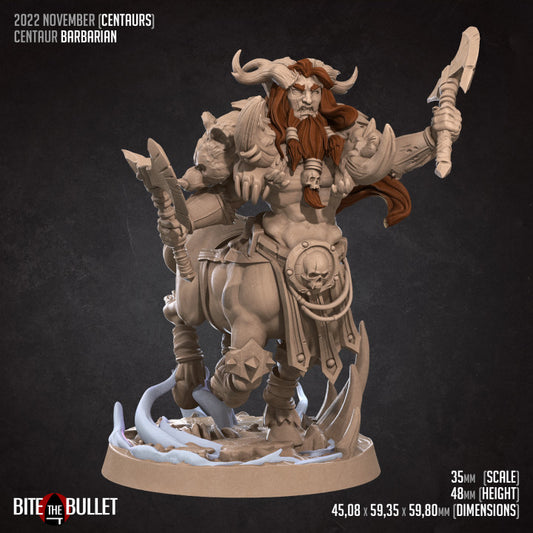 Centaur Barbarian (Large) - Tabletop Figure for Dungeons & Dragons, DnD, Pathfinder RPGs, TTRPG