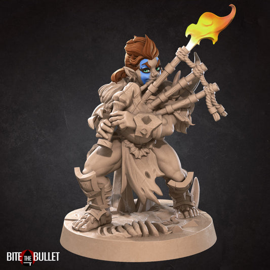 Halfling Bard (Bagpipes) (Medium) - Tabletop Figure for Dungeons & Dragons, DnD, Pathfinder RPGs, TTRPG