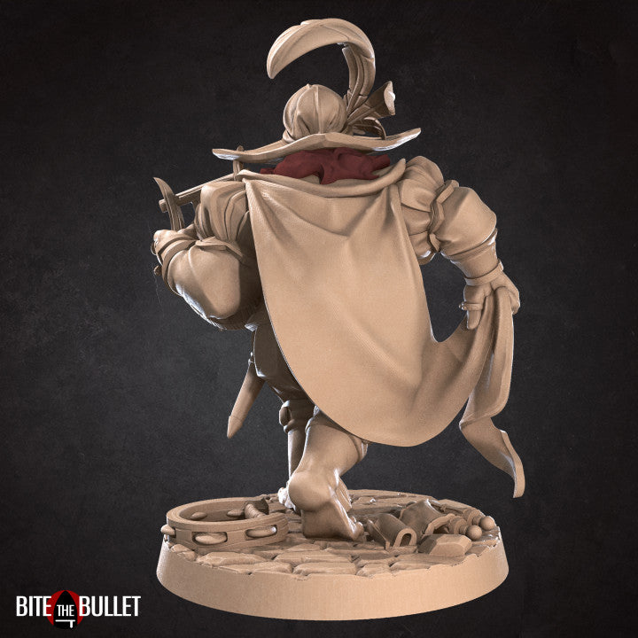 Halfling Bard (Lyre) (Medium) - Tabletop Figure for Dungeons & Dragons, DnD, Pathfinder RPGs, TTRPG