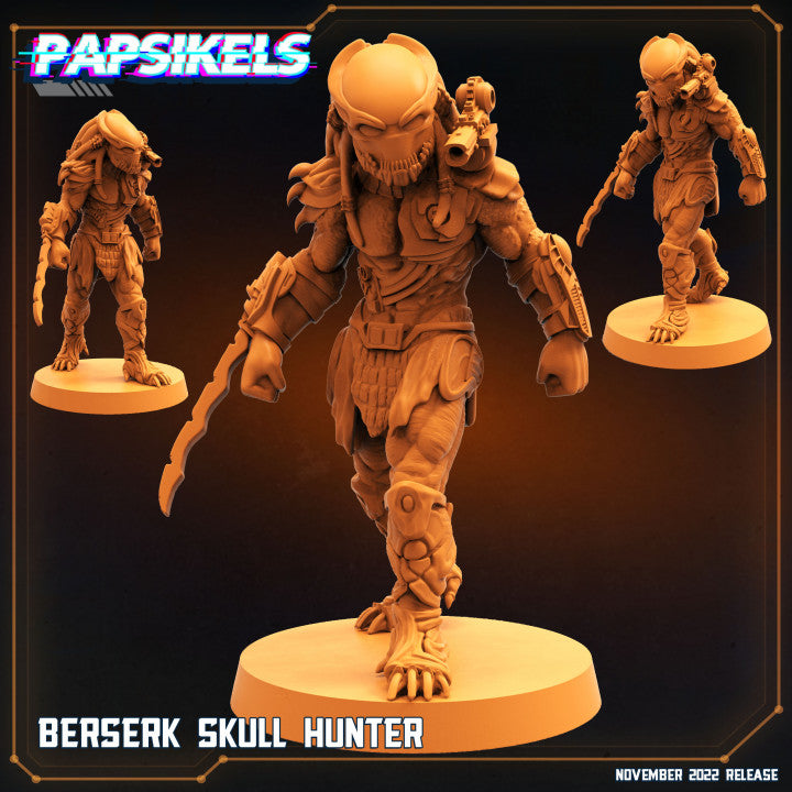 Berserk Skull Hunter (Medium)  - Tabletop Figure for Dungeons & Dragons, DnD, Pathfinder RPGs, TTRPG