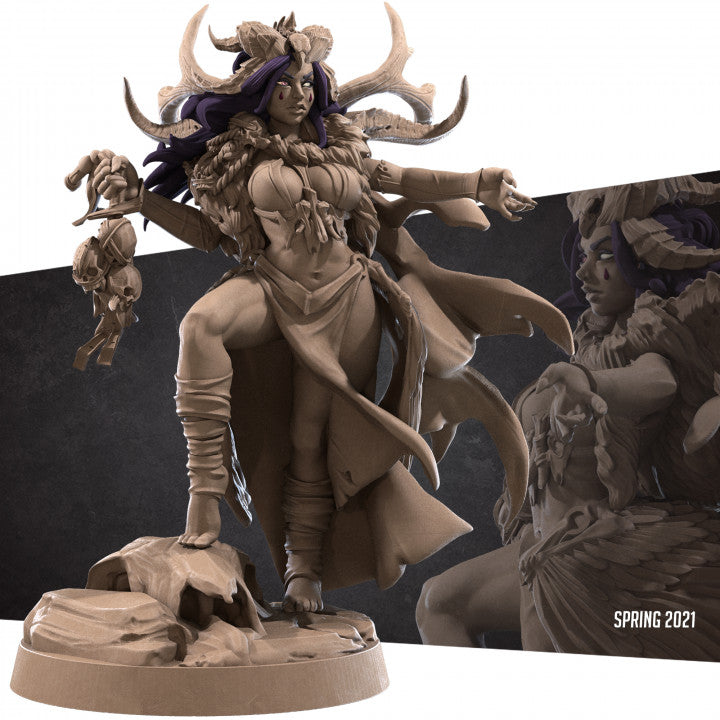 Circe, The Black Scavenger (Medium) - Tabletop Figure for Dungeons & Dragons, DnD, Pathfinder RPGs, TTRPG