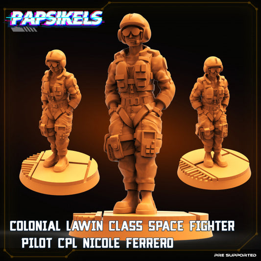 Colonial Lawin Class Space Fighter Pilot Cpl Nicole Ferrero