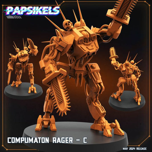 Compumaton Rager - C (Large)  - Tabletop Figure for Dungeons & Dragons, DnD, Pathfinder RPGs, TTRPG