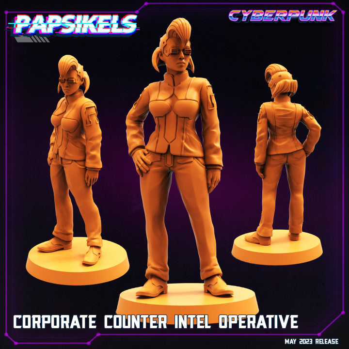 Corporate Counter Intel Operative (Medium)  - Tabletop Figure for Dungeons & Dragons, DnD, Pathfinder RPGs, TTRPG