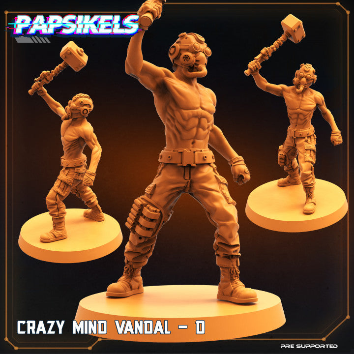 Crazy Mind Vandal - D (Medium)  - Tabletop Figure for Dungeons & Dragons, DnD, Pathfinder RPGs, TTRPG