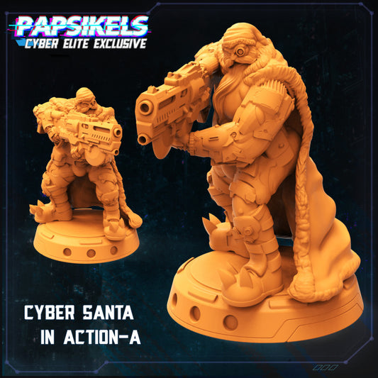 Cyber Santa Action Pose A