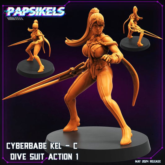 Cyberbabe Kel C Planet Dive Suit Action 1