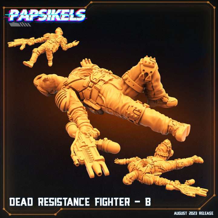 Dead Resistance Fighter - B (Medium)  - Tabletop Figure for Dungeons & Dragons, DnD, Pathfinder RPGs, TTRPG