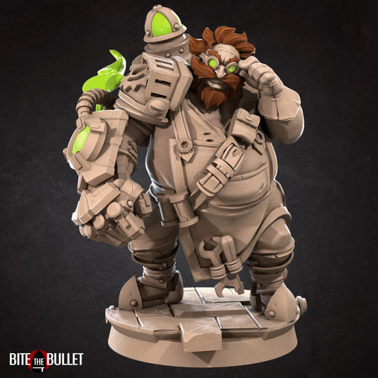 Dr. TNT "Tiny Tim", the Chunky Artificer (Medium) - Tabletop Figure for Dungeons & Dragons, DnD, Pathfinder RPGs, TTRPG