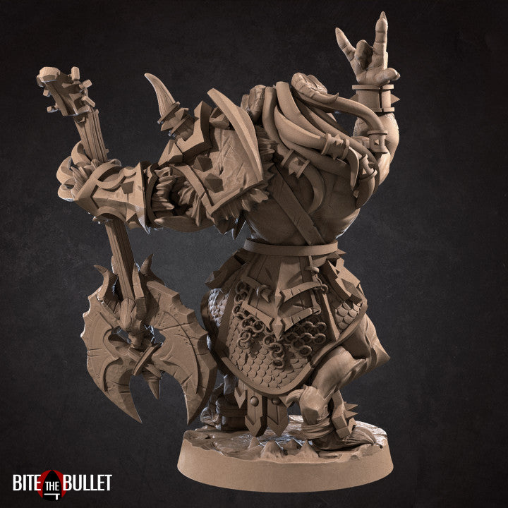 Diox, The Metal Bard Dragonborn (Medium) - Tabletop Figure for Dungeons & Dragons, DnD, Pathfinder RPGs, TTRPG