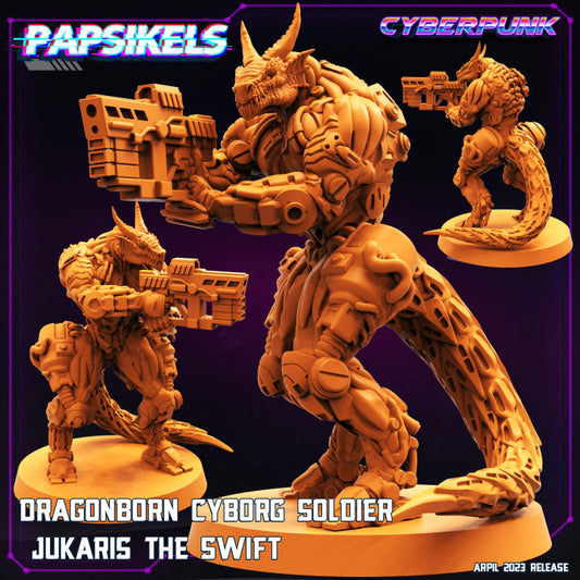 Dragonborn Cyborg Soldier Jukaris The Swift