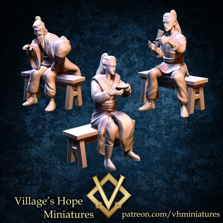 Wuxia Sitting Villager