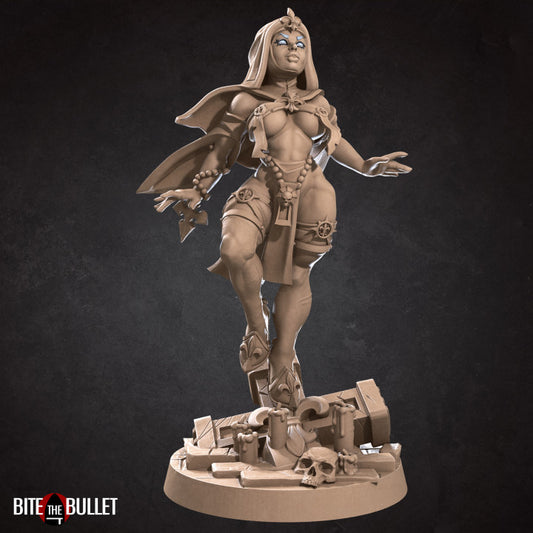 Isabel, The Enlightened War Sister (Medium) - Tabletop Figure for Dungeons & Dragons, DnD, Pathfinder RPGs, TTRPG