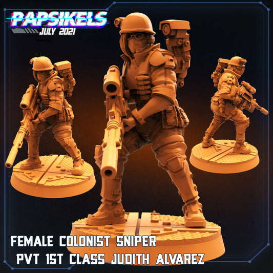 Female Colonist Sniper Pvt 1St Class Judith Alvarez