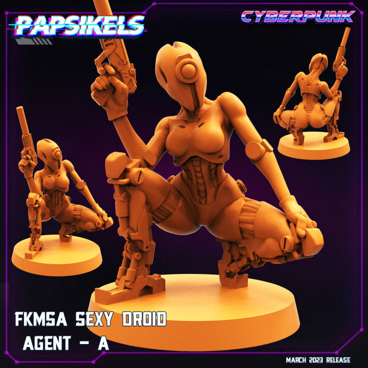 Fkmsa Sexy Droid Agent A (Medium)  - Tabletop Figure for Dungeons & Dragons, DnD, Pathfinder RPGs, TTRPG