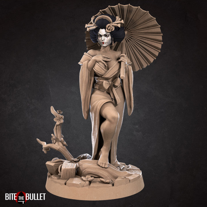 Higanbana, The Venomous Geisha Human Form (Medium) - Tabletop Figure for Dungeons & Dragons, DnD, Pathfinder RPGs, TTRPG