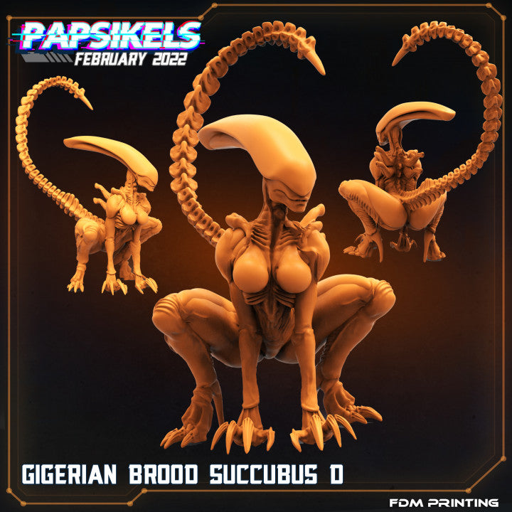 Gigerian Brood Succubus D (Medium)  - Tabletop Figure for Dungeons & Dragons, DnD, Pathfinder RPGs, TTRPG