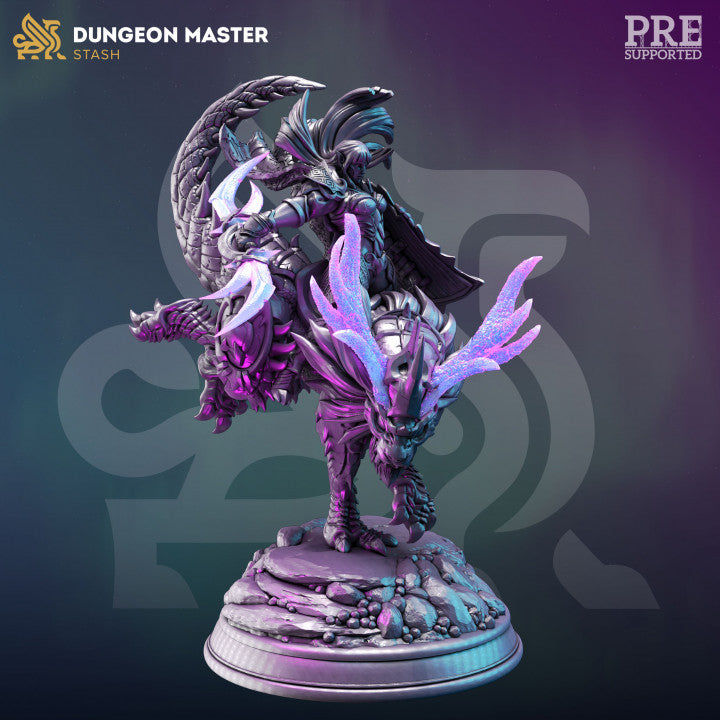 Mounted High Elf Priestess - Glynbel