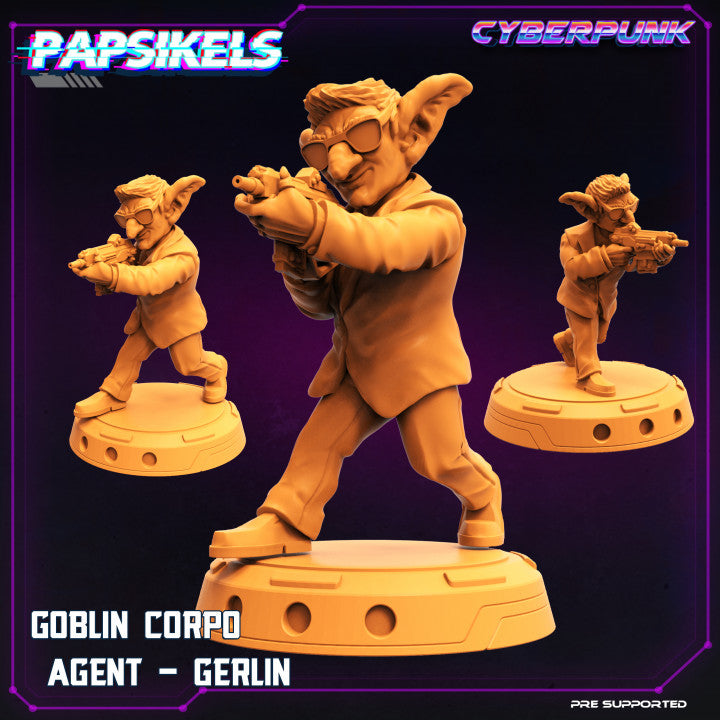 Goblin Corpo Agent - Gerlin (Medium)  - Tabletop Figure for Dungeons & Dragons, DnD, Pathfinder RPGs, TTRPG